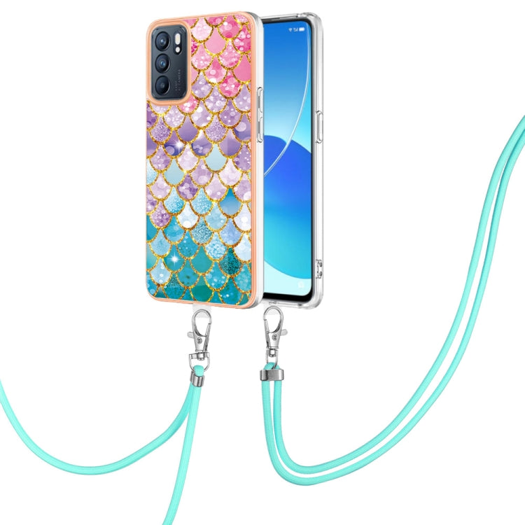 Electroplating IMD TPU Phone Case with Lanyard, For OPPO Realme 9 Pro+ 5G, For OPPO Realme 9 Pro 5G, For OPPO Realme 9i / A36 / A96 4G, For OPPO Realme C21Y / C25Y, For OPPO Reno6 5G