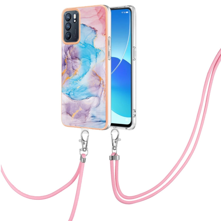 Electroplating IMD TPU Phone Case with Lanyard, For OPPO Realme 9 Pro+ 5G, For OPPO Realme 9 Pro 5G, For OPPO Realme 9i / A36 / A96 4G, For OPPO Realme C21Y / C25Y, For OPPO Reno6 5G