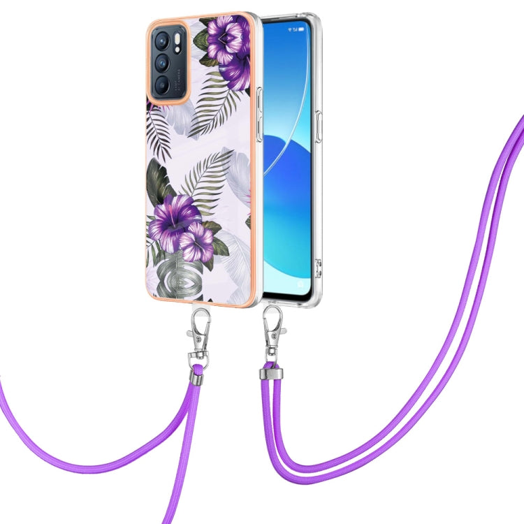 Electroplating IMD TPU Phone Case with Lanyard, For OPPO Realme 9 Pro+ 5G, For OPPO Realme 9 Pro 5G, For OPPO Realme 9i / A36 / A96 4G, For OPPO Realme C21Y / C25Y, For OPPO Reno6 5G