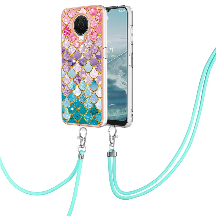 Electroplating IMD TPU Phone Case with Lanyard, For OPPO Realme C21Y / C25Y, For OnePlus N20 5G, For Nokia G20 / G10, For Nokia G21 / G11
