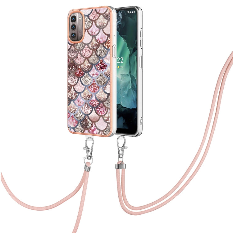 Electroplating IMD TPU Phone Case with Lanyard, For OPPO Realme C21Y / C25Y, For OnePlus N20 5G, For Nokia G20 / G10, For Nokia G21 / G11