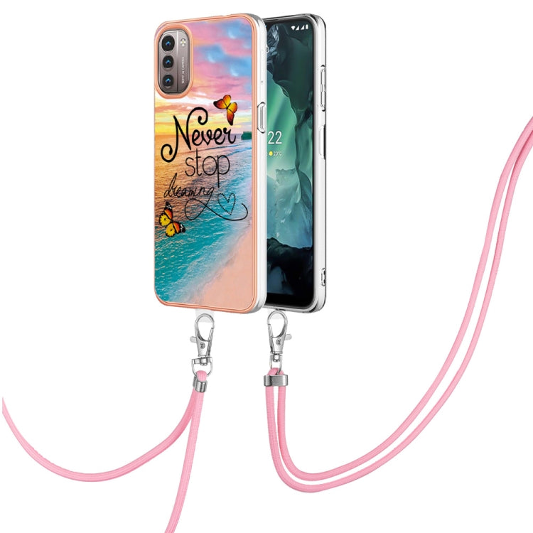 Electroplating IMD TPU Phone Case with Lanyard, For OPPO Reno6 Pro+ 5G / Reno6 Pro, For OnePlus N20 5G, For Nokia G20 / G10, For Nokia G21 / G11