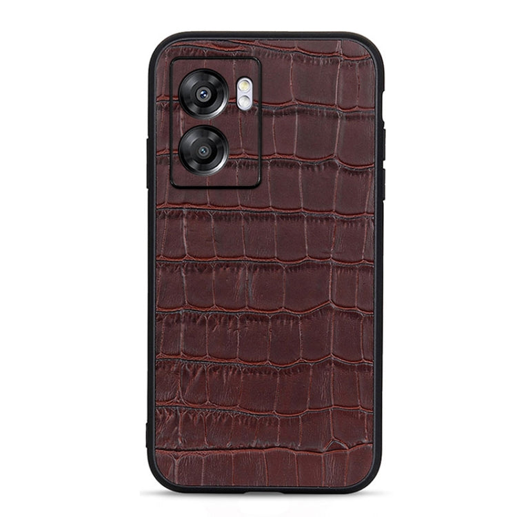 Accurate Hole Crocodile Texture Genuine Leather Phone Case, For OPPO A57 5G, For OPPO K10 5G, For OPPO K10 Pro 5G, For OPPO Realme 9 Pro, For vivo S15e, For OnePlus Ace Accurate Hole
