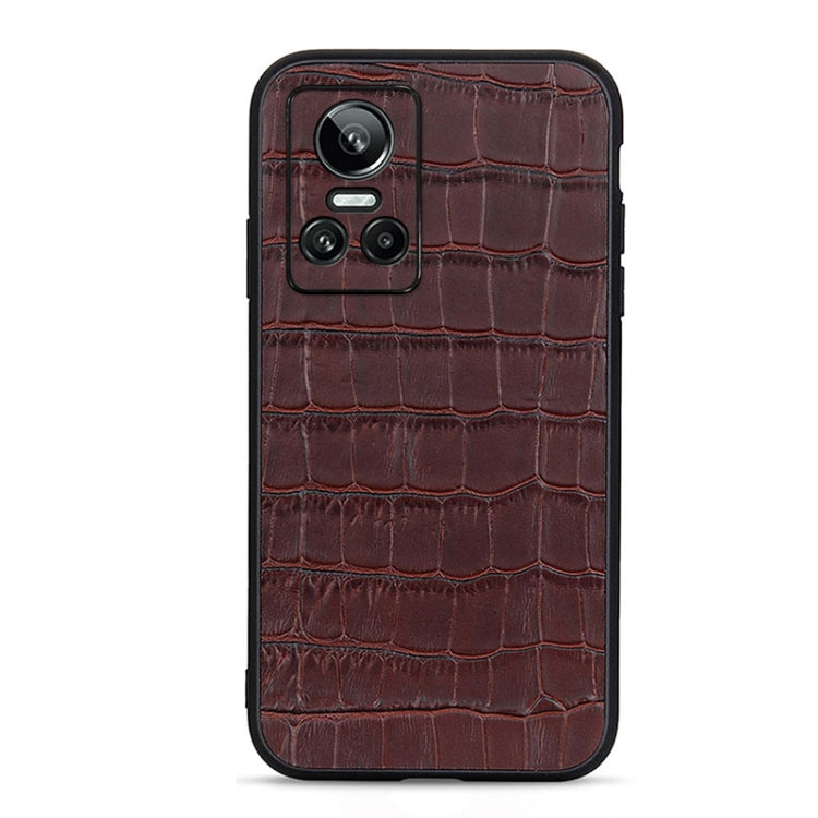 Accurate Hole Crocodile Texture Genuine Leather Phone Case, For OPPO A57 5G, For OPPO K10 5G, For OPPO K10 Pro 5G, For OPPO Realme 9 Pro, For OPPO Realme GT Neo 3, For vivo S15e, For OnePlus Ace Accurate Hole