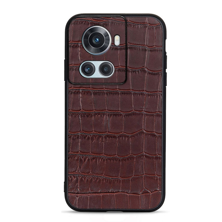 Accurate Hole Crocodile Texture Genuine Leather Phone Case, For OPPO A57 5G, For OPPO K10 5G, For OPPO K10 Pro 5G, For OPPO Realme 9 Pro, For OPPO Realme GT Neo 3, For vivo S15e, For OnePlus Ace Accurate Hole