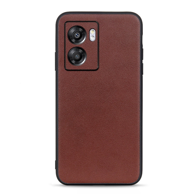 Accurate Hole Lambskin Texture Genuine Leather Phone Case, For OPPO A57 5G, For OPPO K10 5G, For OPPO K10 Pro 5G, For OPPO Realme 9 Pro, For vivo S15e, For OnePlus Ace