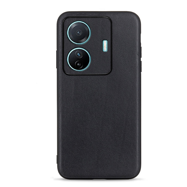 Accurate Hole Lambskin Texture Genuine Leather Phone Case, For OPPO A57 5G, For OPPO K10 5G, For OPPO K10 Pro 5G, For OPPO Realme 9 Pro, For vivo S15e, For OnePlus Ace