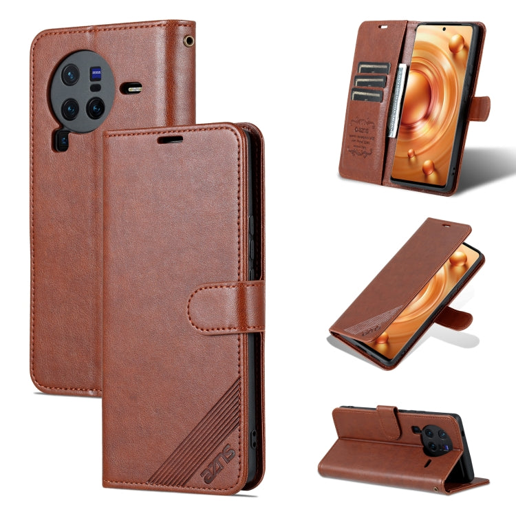 AZNS Sheepskin Texture Flip Leather Phone Case, For vivo X80