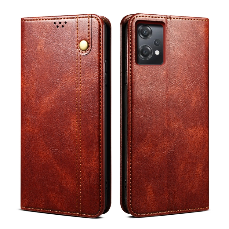 Oil Wax Crazy Horse Texture Leather Phone Case, For OnePlus 10R / Ace, For OnePlus Nord CE 2 Lite 5G, For OPPO Reno7 4G / F21 Pro