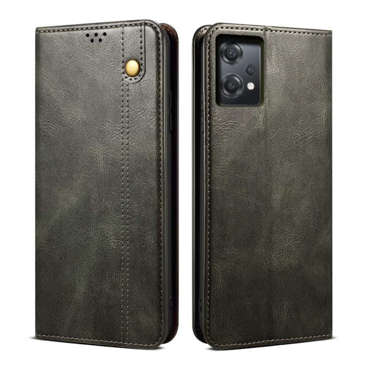 Oil Wax Crazy Horse Texture Leather Phone Case, For OnePlus 10R / Ace, For OnePlus Nord CE 2 Lite 5G, For OPPO Reno7 4G / F21 Pro