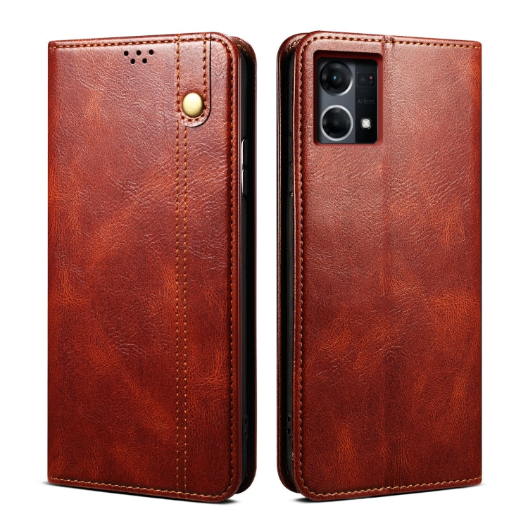 Oil Wax Crazy Horse Texture Leather Phone Case, For OnePlus 10R / Ace, For OnePlus Nord CE 2 Lite 5G, For OPPO Reno7 4G / F21 Pro