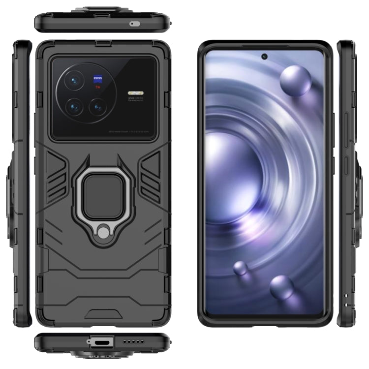 PC + TPU Shockproof Protective Phone Case with Magnetic Ring Holder, For vivo X80 5G, For vivo X80 Pro 5G