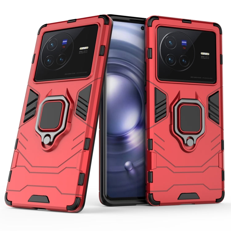 PC + TPU Shockproof Protective Phone Case with Magnetic Ring Holder, For vivo X80 5G, For vivo X80 Pro 5G