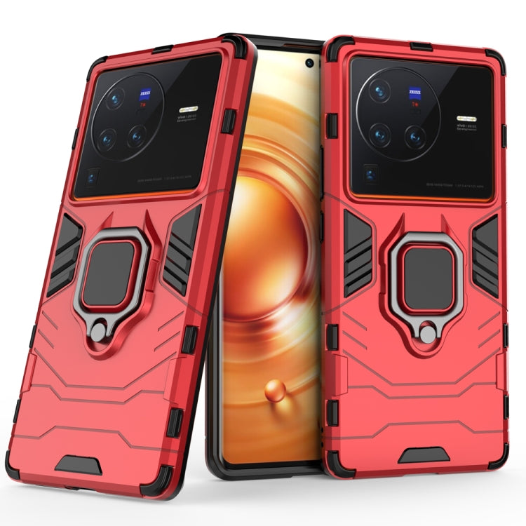 PC + TPU Shockproof Protective Phone Case with Magnetic Ring Holder, For vivo X80 5G, For vivo X80 Pro 5G