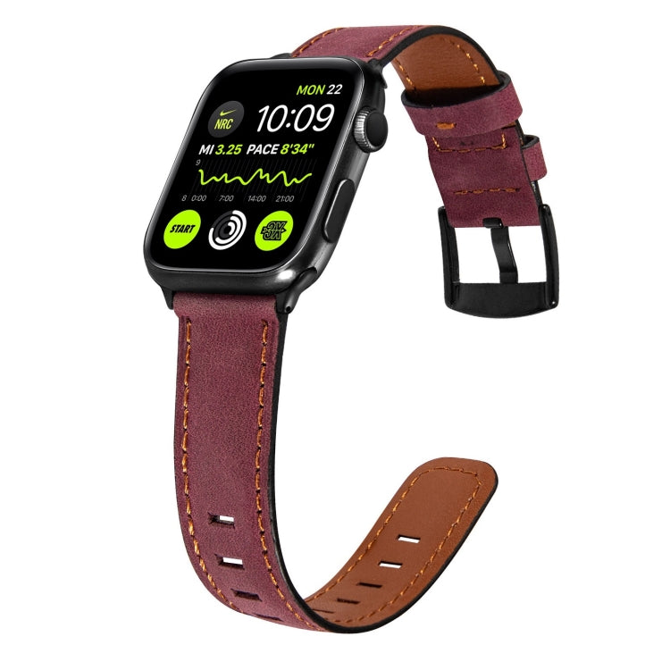 Retro Leather Watch Band For Apple Watch Series, 7 41mm / 6&amp;SE&amp;5&amp;4 40mm / 3&amp;2&amp;1 38mm, 7 45mm / 6&amp;SE&amp;5&amp;4 44mm / 3&amp;2&amp;1 42mm