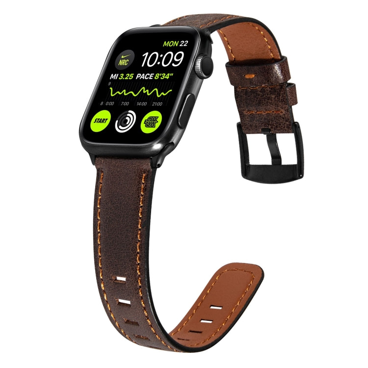 Retro Leather Watch Band For Apple Watch Series, 7 41mm / 6&amp;SE&amp;5&amp;4 40mm / 3&amp;2&amp;1 38mm, 7 45mm / 6&amp;SE&amp;5&amp;4 44mm / 3&amp;2&amp;1 42mm