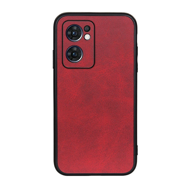 Accurate Hole Two-color Calf Texture PU Phone Case, For OPPO Reno7 5G International, For Sony Xperia 1 IV