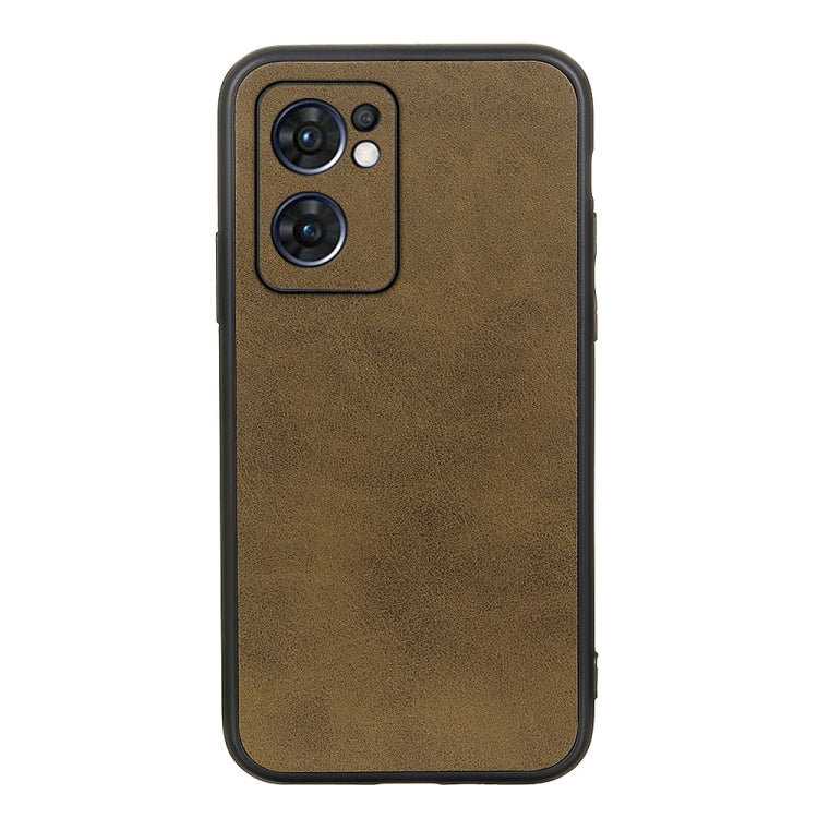 Accurate Hole Two-color Calf Texture PU Phone Case, For OPPO Reno7 5G International, For Sony Xperia 1 IV