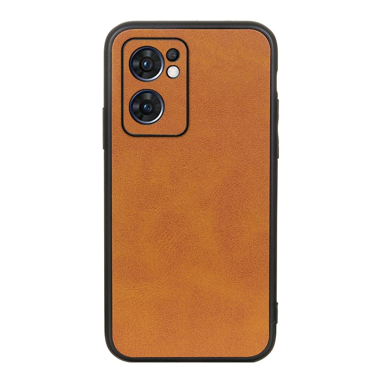 Accurate Hole Two-color Calf Texture PU Phone Case, For OPPO Reno7 5G International, For Sony Xperia 1 IV