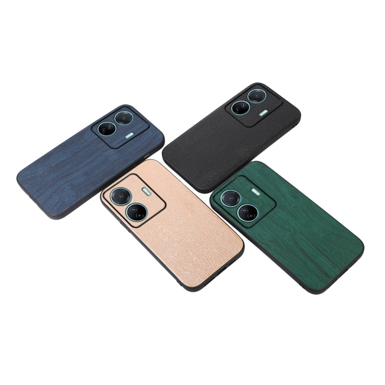 Wood Texture PU Phone Case, For vivo S15e