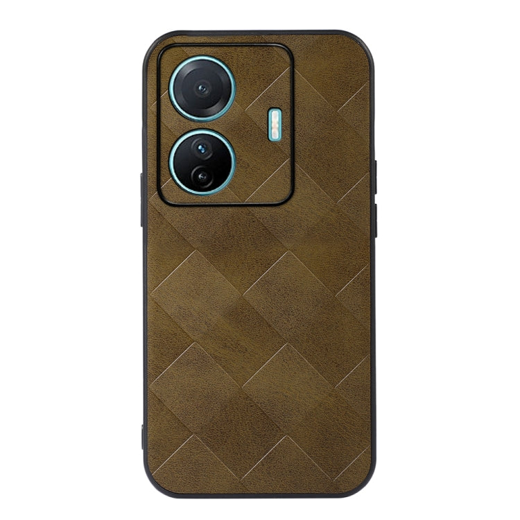 Weave Plaid PU Phone Case, For OPPO K10 5G, For OPPO K10 Pro 5G, For vivo S15e