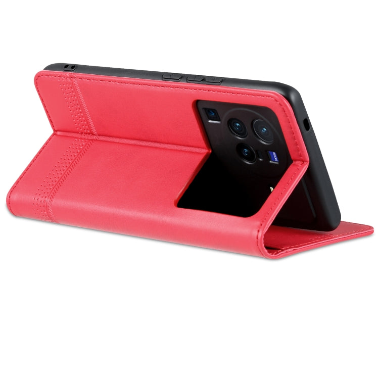 AZNS Magnetic Calf Texture Leather Phone Case