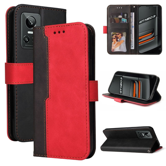 Stitching-Color Horizontal Flip Leather Phone Case, For OPPO Realme GT Neo3, For OPPO Reno7 4G / F21 Pro 4G, For Samsung Galaxy M33 5G Global