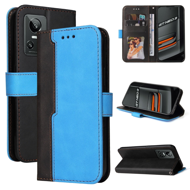 Stitching-Color Horizontal Flip Leather Phone Case, For OPPO Realme GT Neo3, For OPPO Reno7 4G / F21 Pro 4G, For Samsung Galaxy M33 5G Global