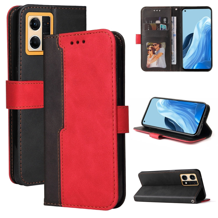 Stitching-Color Horizontal Flip Leather Phone Case, For OPPO Realme GT Neo3, For OPPO Reno7 4G / F21 Pro 4G, For Samsung Galaxy M33 5G Global