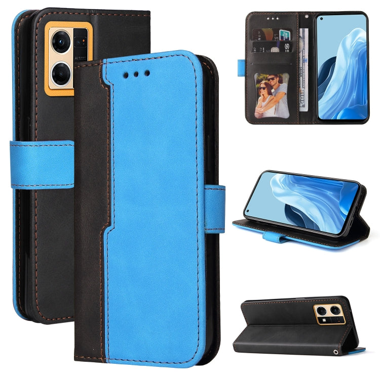 Stitching-Color Horizontal Flip Leather Phone Case, For OPPO Realme GT Neo3, For OPPO Reno7 4G / F21 Pro 4G, For Samsung Galaxy M33 5G Global