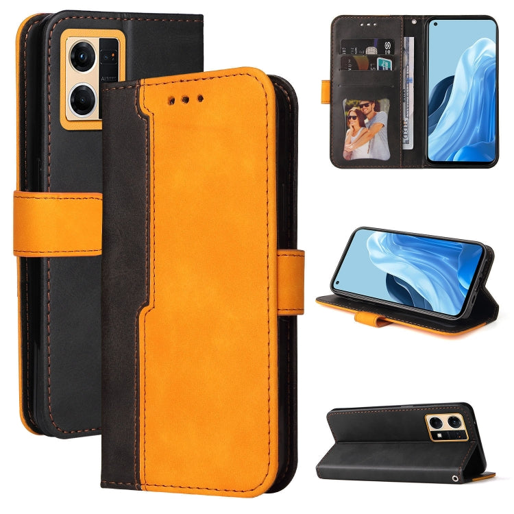 Stitching-Color Horizontal Flip Leather Phone Case, For OPPO Realme GT Neo3, For OPPO Reno7 4G / F21 Pro 4G, For Samsung Galaxy M33 5G Global