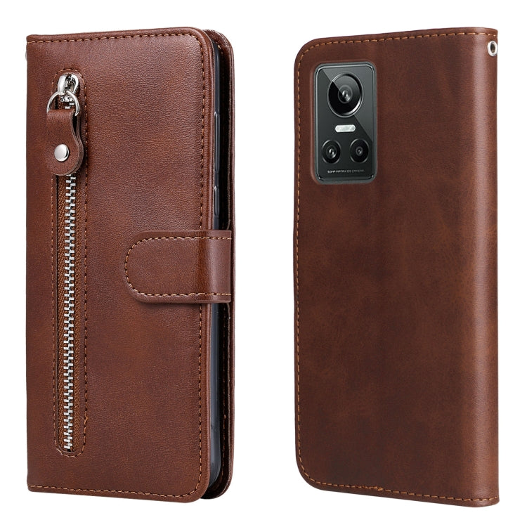 Calf Texture Zipper Leather Phone Case