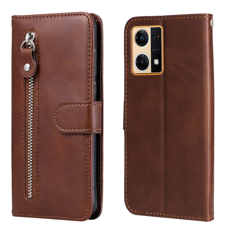 Calf Texture Zipper Leather Phone Case