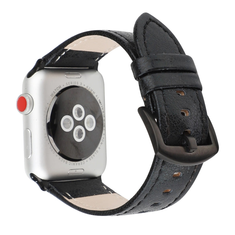 Glitter Genuine Leather Watch Band For Apple Watch Series, 7 41mm / 6&amp;SE&amp;5&amp;4 40mm / 3&amp;2&amp;1 38mm, 7 45mm / 6&amp;SE&amp;5&amp;4 44mm / 3&amp;2&amp;1 42mm