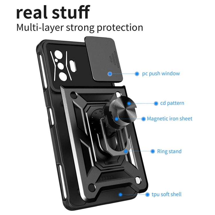 Sliding Camera Cover Design TPU+PC Phone Case, For Xiaomi Poco F4 GT / Redmi K50 Gaming, For OPPO Realme C35