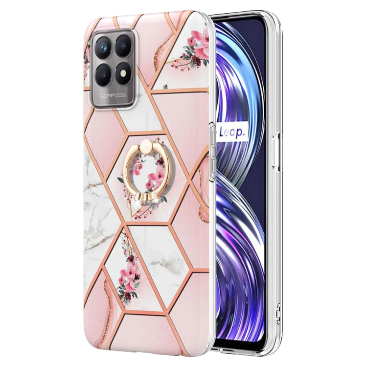 Splicing Marble Flower Pattern TPU Ring Holder Case, For OPPO A15 / A15s, For OPPO A53s 5G / A55 5G / A54 4G, For OPPO A74 5G / A93 5G / A54 5G, For OPPO A94 5G / A95 5G, For OPPO Realme 8i, For OPPO Realme 9 Pro+ 5G, For OPPO Realme 9 Pro 5G