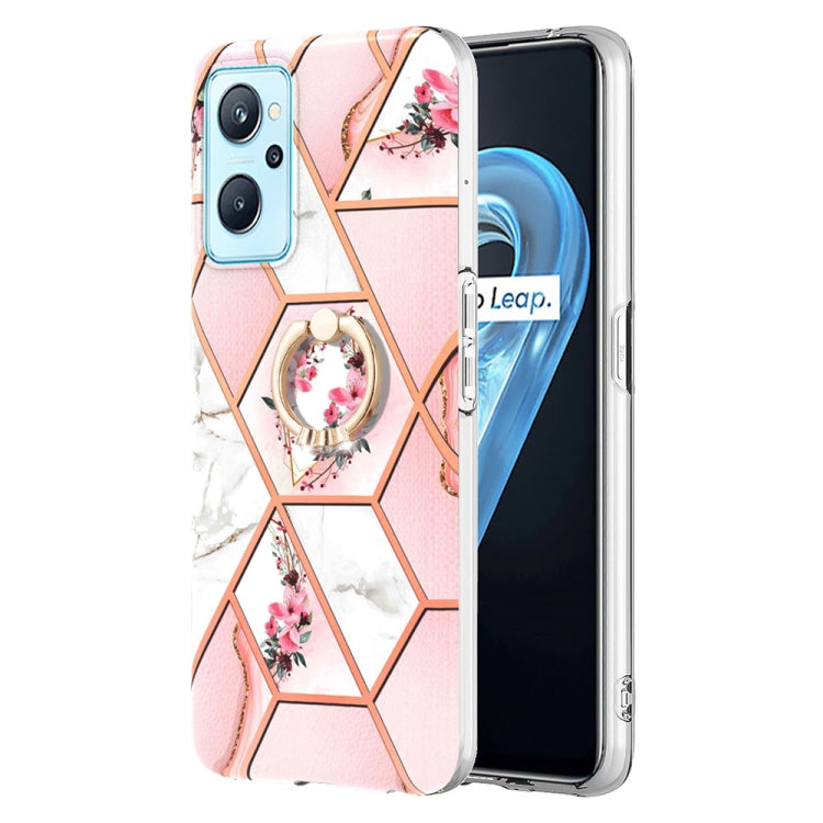 Splicing Marble Flower Pattern TPU Ring Holder Case, For OPPO A15 / A15s, For OPPO A53s 5G / A55 5G / A54 4G, For OPPO A74 5G / A93 5G / A54 5G, For OPPO A94 5G / A95 5G, For OPPO Realme 8i, For OPPO Realme 9 Pro+ 5G, For OPPO Realme 9 Pro 5G