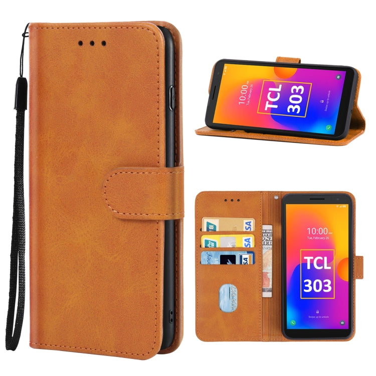 Leather Phone Case, For TCL 303