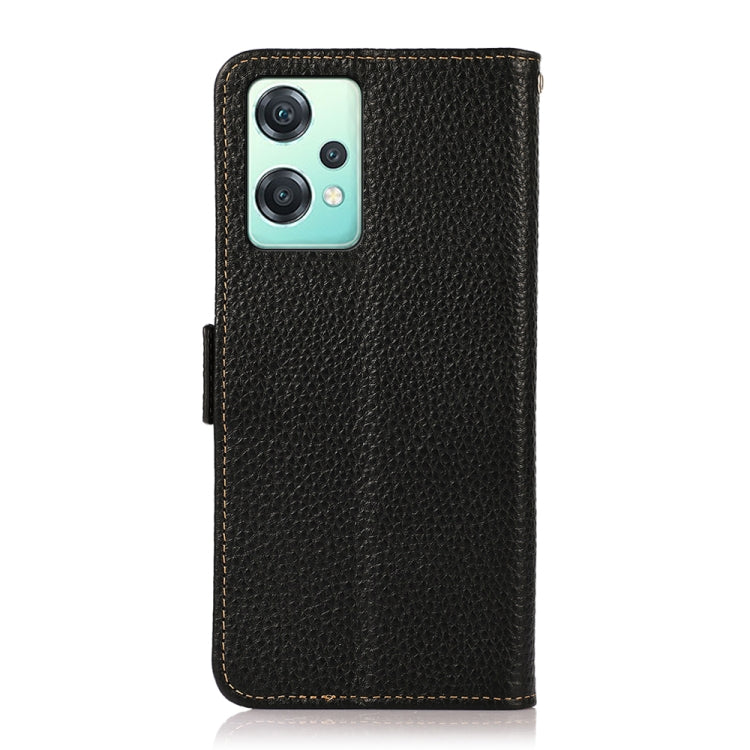 KHAZNEH Side-Magnetic Litchi Genuine Leather RFID Phone Case, For OnePlus Nord CE 2 Lite 5G, For OPPO K10 5G, For OPPO K10 Pro 5G, For vivo S15e