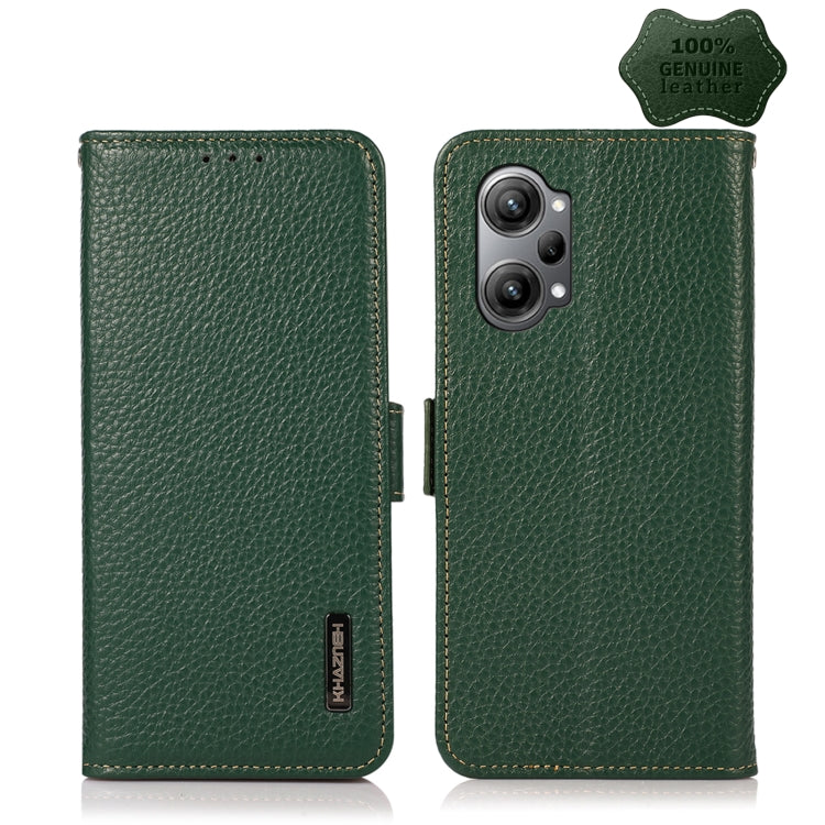 KHAZNEH Side-Magnetic Litchi Genuine Leather RFID Phone Case, For OnePlus Nord CE 2 Lite 5G, For OPPO K10 5G, For OPPO K10 Pro 5G, For vivo S15e