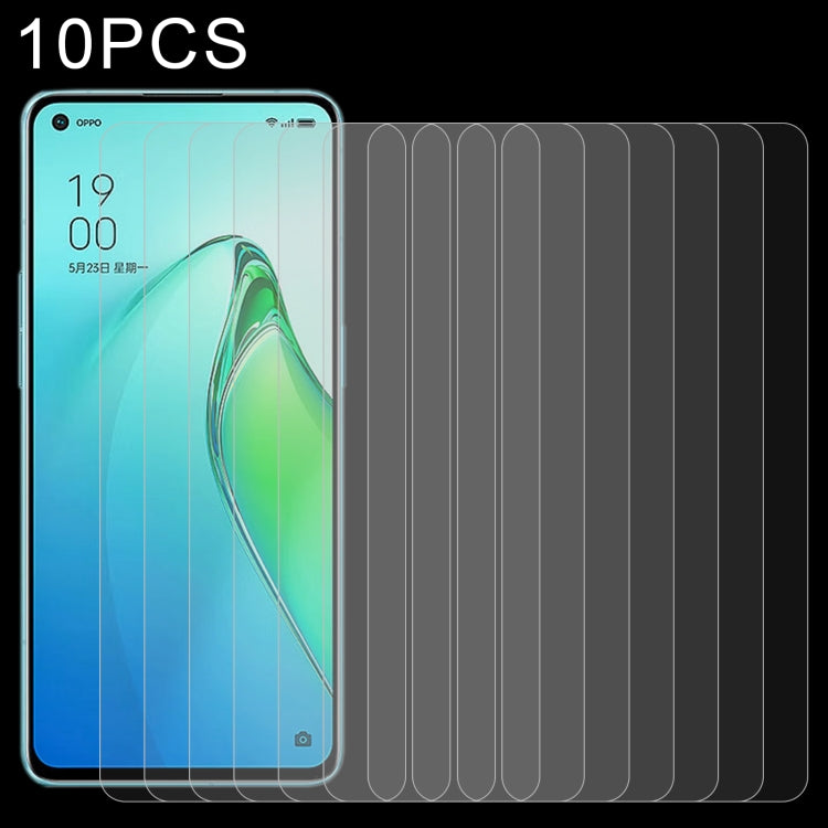 10 PCS 0.26mm 9H 2.5D Tempered Glass Film, For TCL 303(10 PCS), For OnePlus Nord 2T / Nord 2 5G (10 PCS), For OPPO Reno8 Pro (10 PCS), For OPPO Reno8 Pro+ (10 PCS), For Oukitel WP18 (10 PCS)