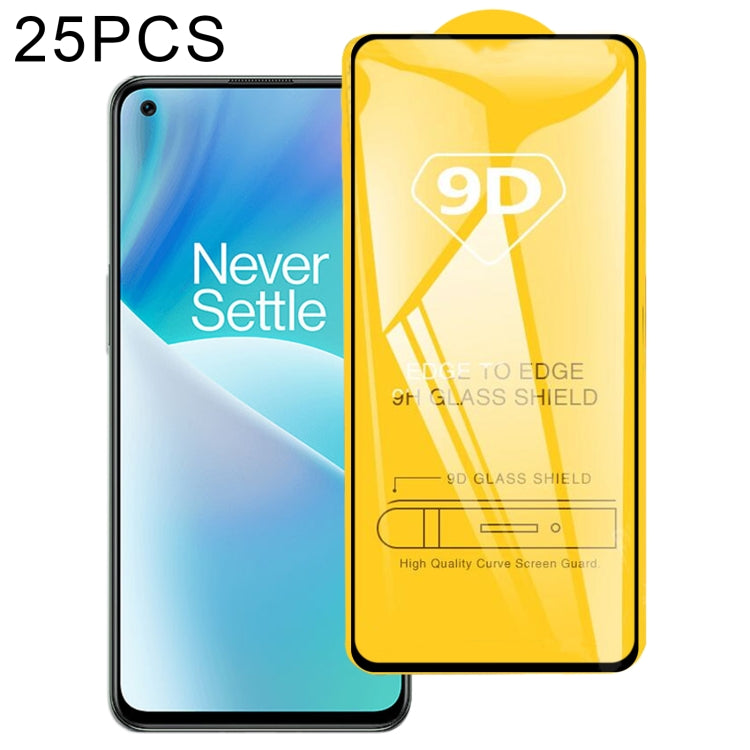 25 PCS 9D Full Glue Screen Tempered Glass Film, For OnePlus Nord 2T / Nord 2 5G (25 PCS), For OPPO Reno8 Pro (25 PCS), For OPPO Reno8 Pro+ (25 PCS)