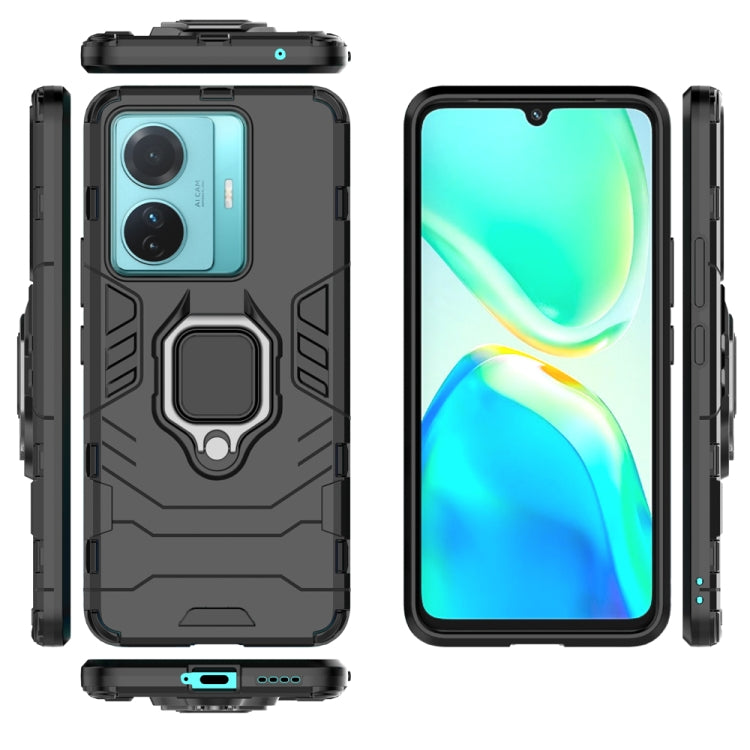 Shockproof PC + TPU Phone Case with Magnetic Ring Holder