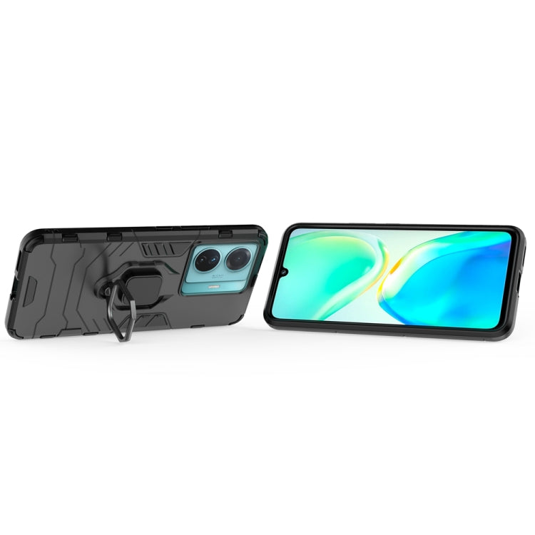 Shockproof PC + TPU Phone Case with Magnetic Ring Holder