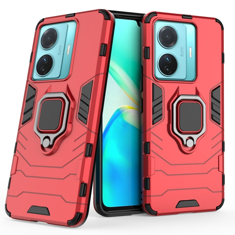 Shockproof PC + TPU Phone Case with Magnetic Ring Holder