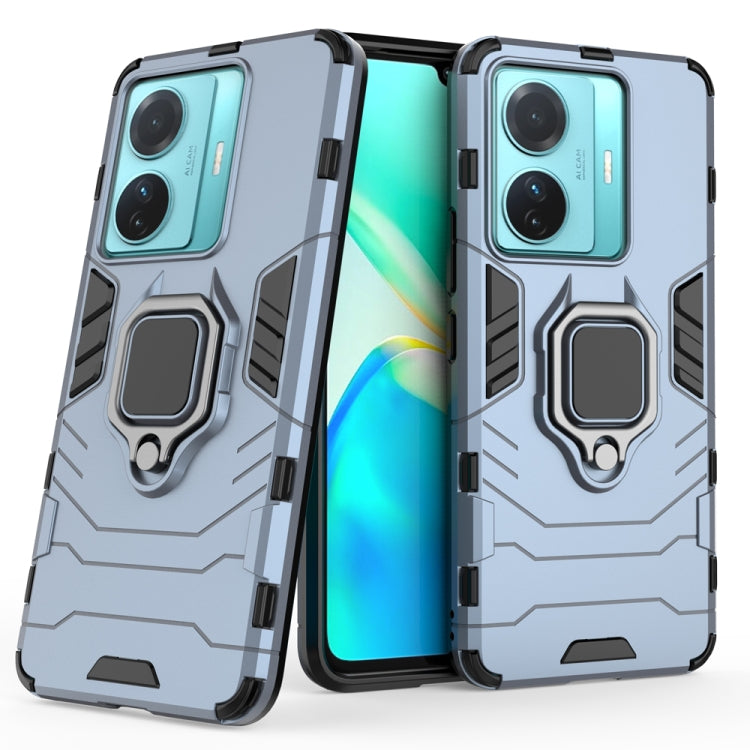 Shockproof PC + TPU Phone Case with Magnetic Ring Holder