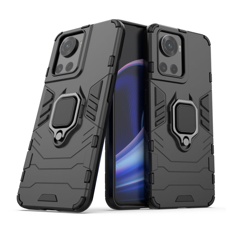 Shockproof PC + TPU Phone Case with Magnetic Ring Holder