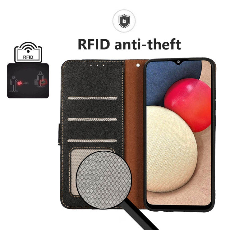 KHAZNEH Litchi Texture Leather RFID Phone Case