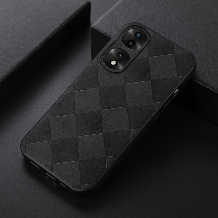 Weave Plaid PU Phone Case, For Honor 70 Pro / 70 Pro+, For vivo S15, For Xiaomi Redmi Note 11T Pro, For Huawei Mate Xs 2, For Honor 70
