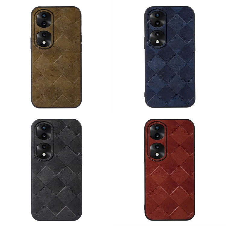 Weave Plaid PU Phone Case, For Honor 70 Pro / 70 Pro+, For vivo S15, For Xiaomi Redmi Note 11T Pro, For Huawei Mate Xs 2, For Honor 70